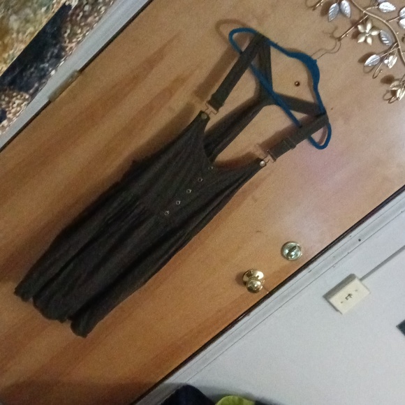 want and need Dresses & Skirts - Black Striped Suspender Dress Size 3x